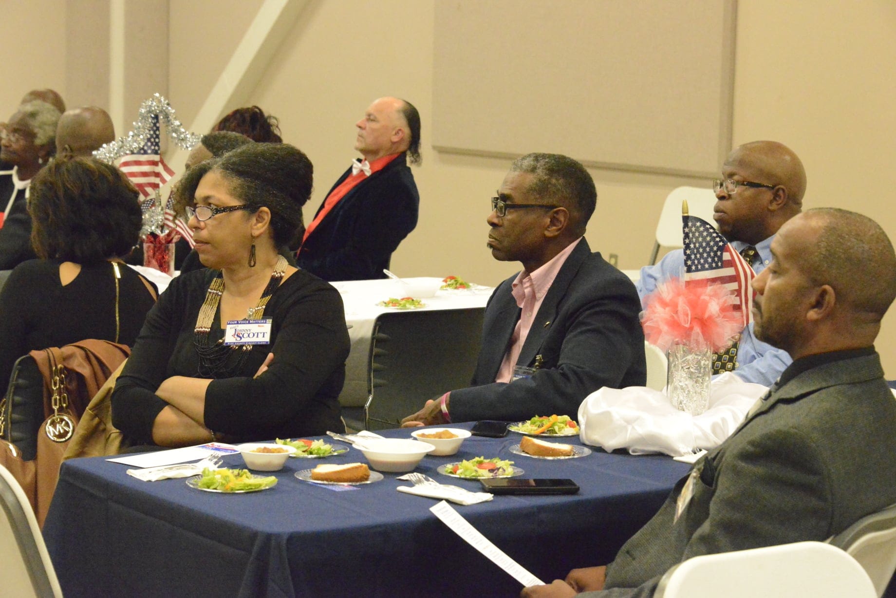 Johnny and his wife Felecia Scott attending a community event