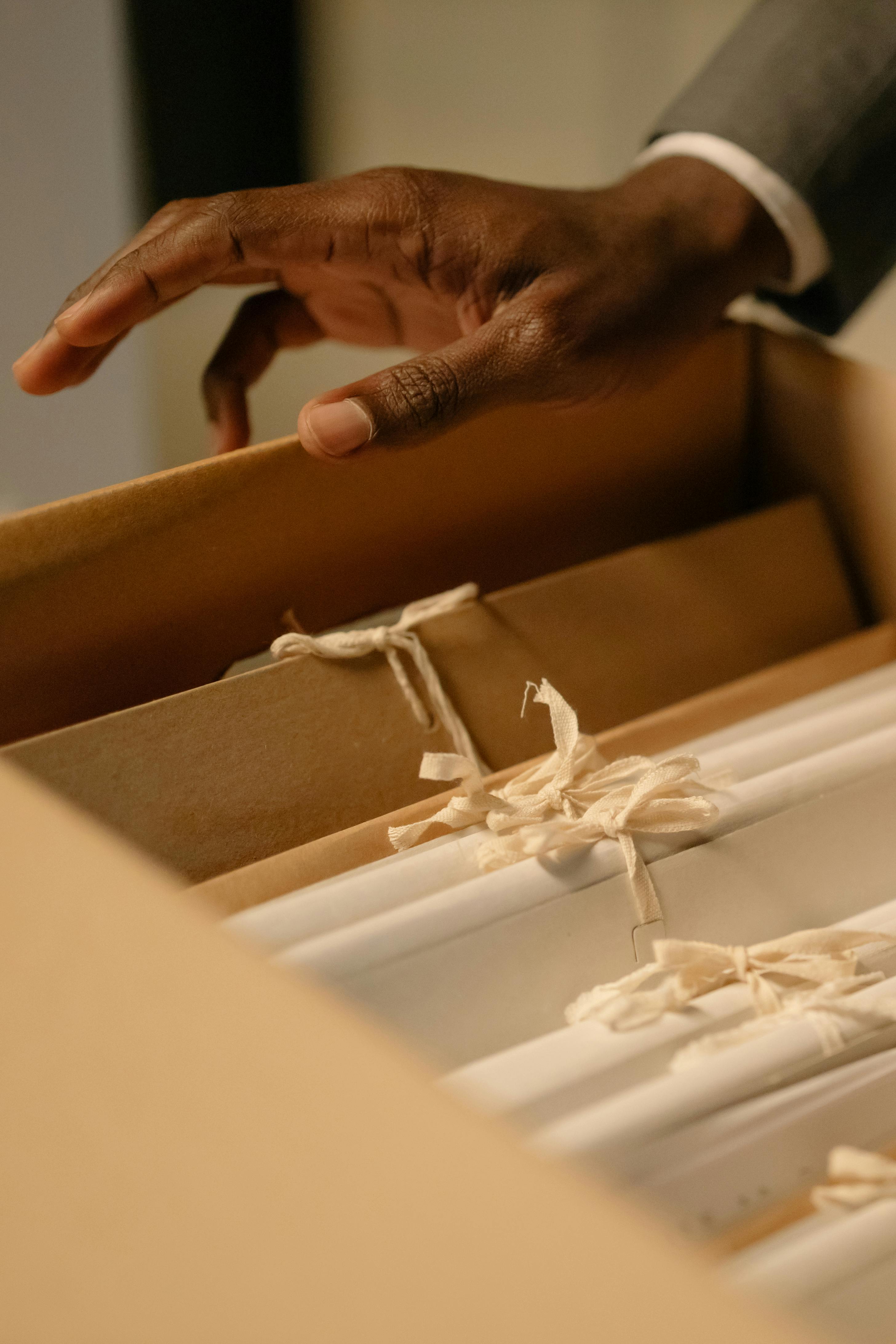 Stock image, box of case files